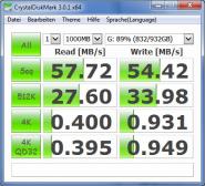Angehngtes Bild: CrystalDiskMark Benchmark WD Studio 1 TB (eSATA-AHCI-Modus + Intel SATA Treiber).jpg