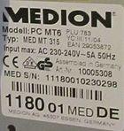 Angeh�ngtes Bild: Medion PC MT6 MED MT 315 - Typenschild.jpg